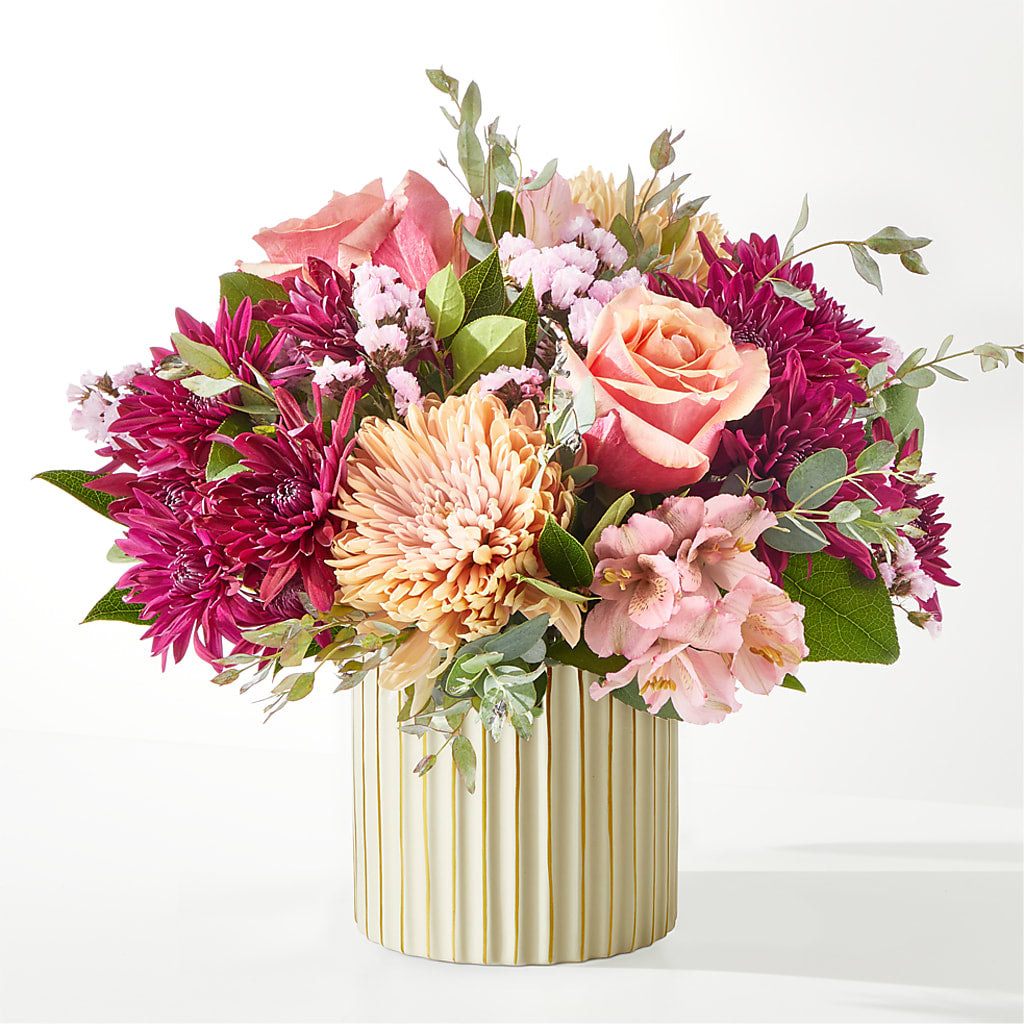 Berry Cobbler Bouquet with Ivory Vase –  Burns Florist, Hanceville AL