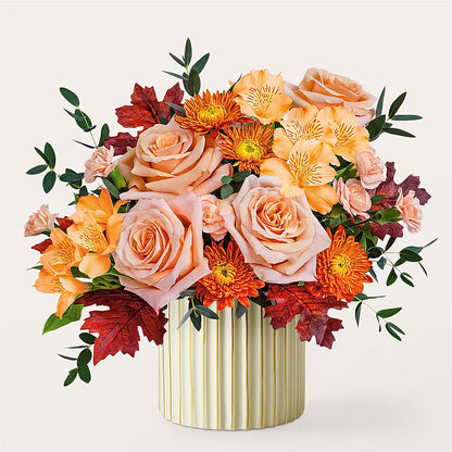 Spiced Latte Bouquet with Ivory Vase –  Burns Florist, Hanceville AL