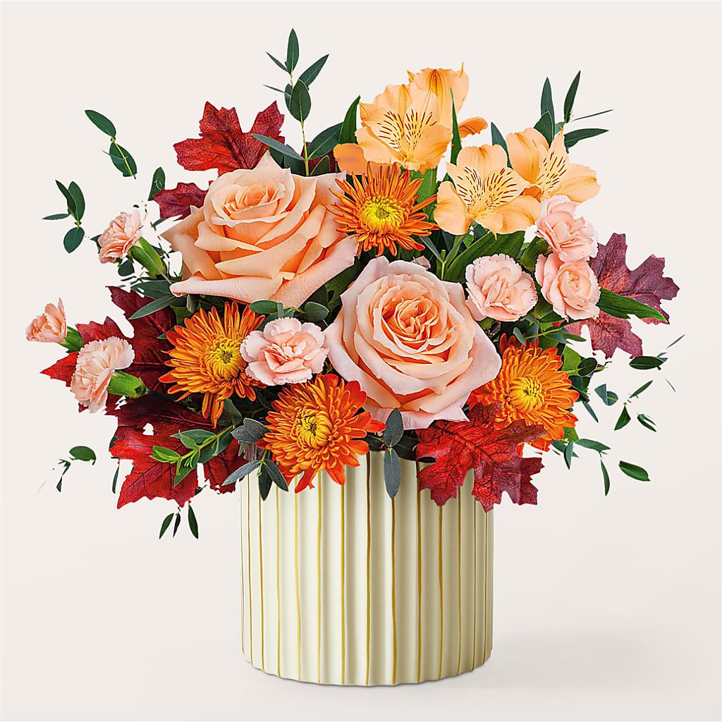 Spiced Latte Bouquet with Ivory Vase –  Burns Florist, Hanceville AL