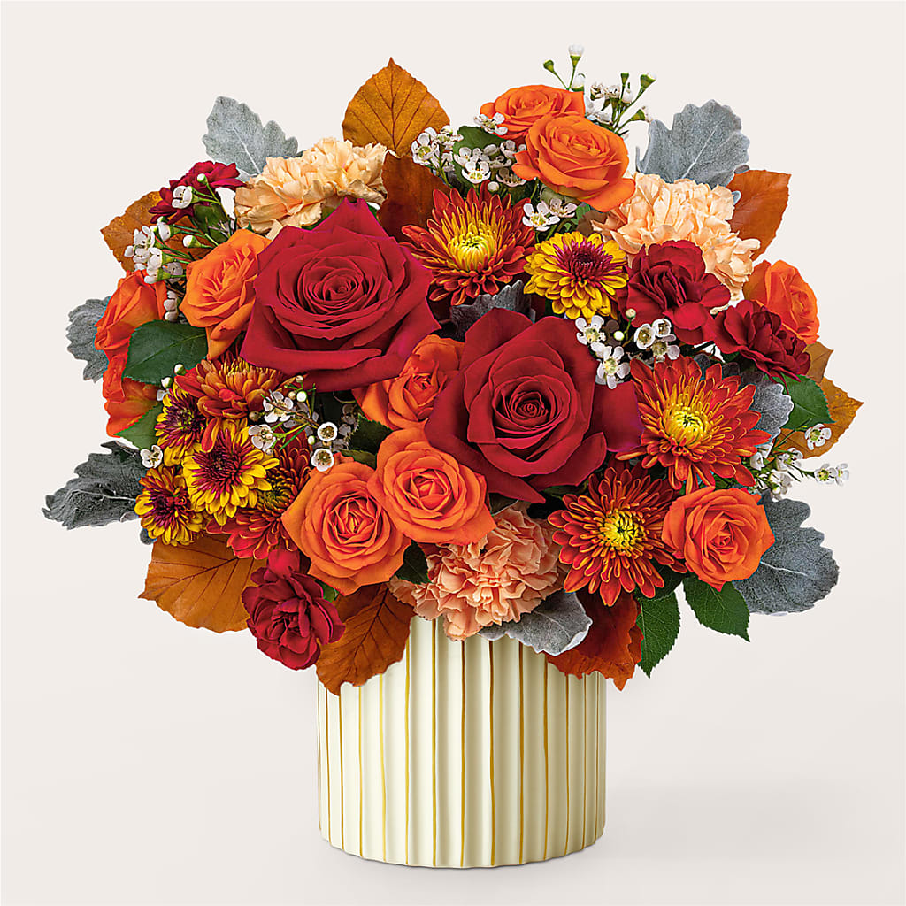 Merlot Bouquet with Ivory Vase –  Burns Florist, Hanceville AL
