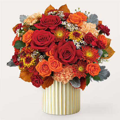 Merlot Bouquet with Ivory Vase –  Burns Florist, Hanceville AL