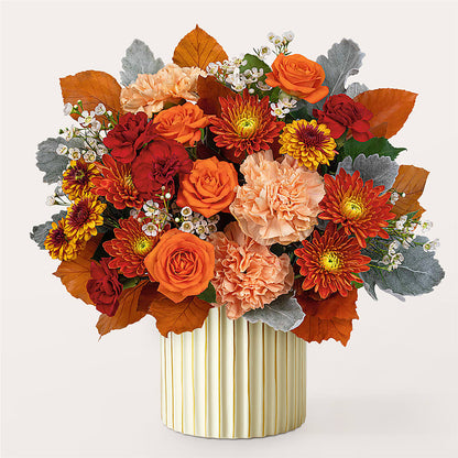 Merlot Bouquet with Ivory Vase –  Burns Florist, Hanceville AL