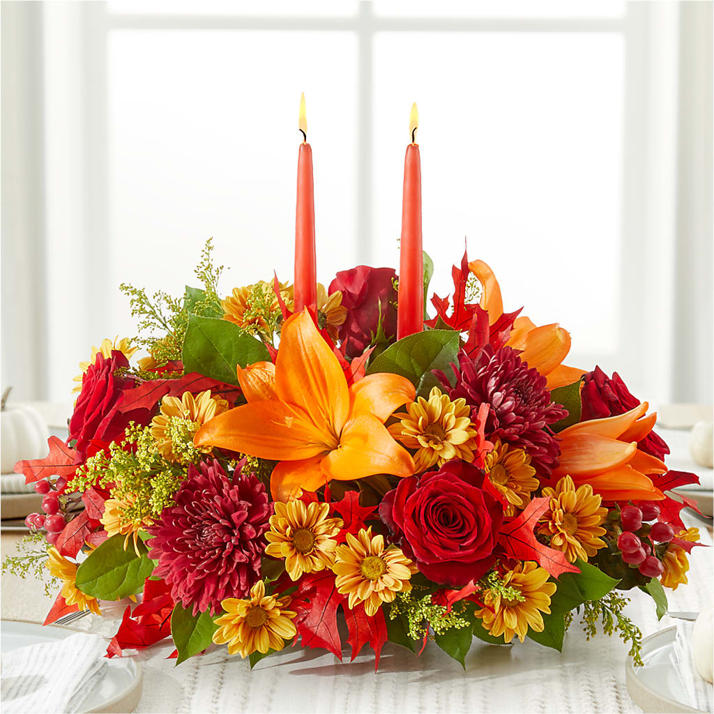 Autumn's Embrace Centerpiece –  Burns Florist, Hanceville AL