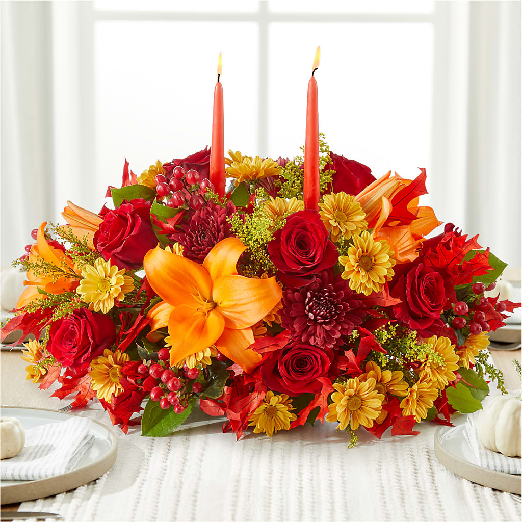 Autumn's Embrace Centerpiece –  Burns Florist, Hanceville AL