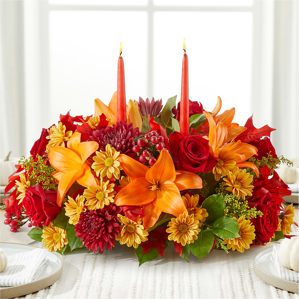 Autumn's Embrace Centerpiece –  Burns Florist, Hanceville AL