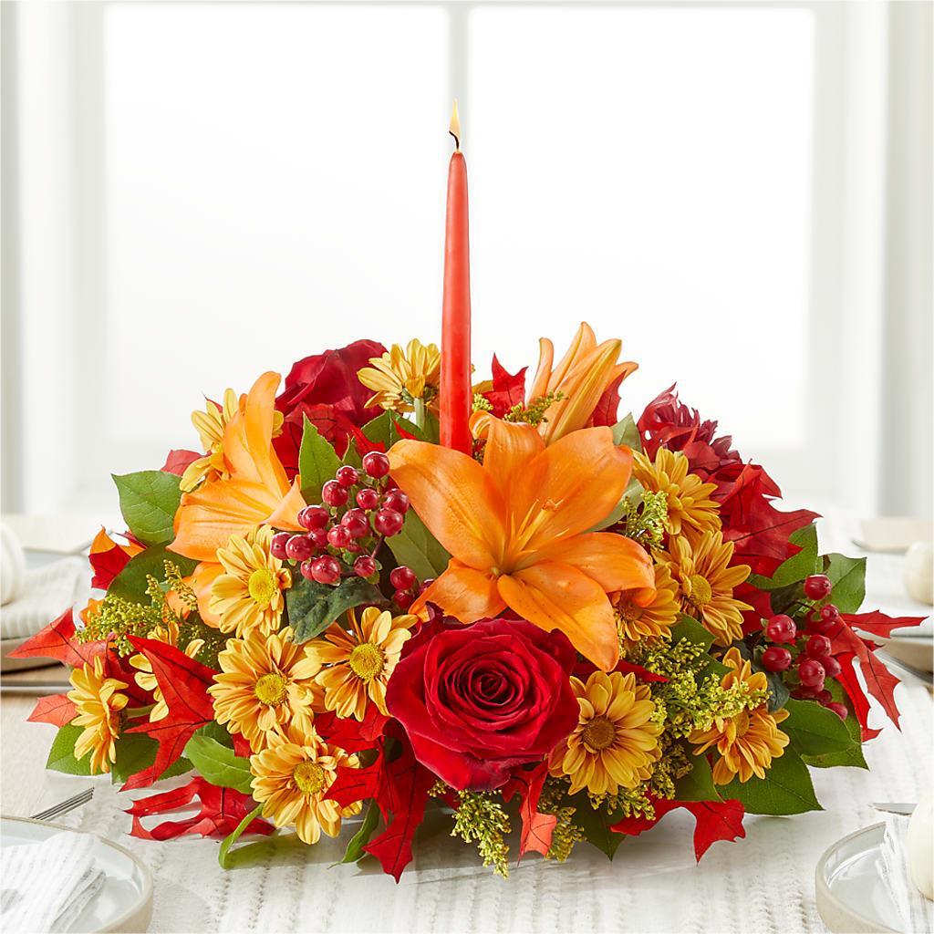 Autumn's Embrace Centerpiece –  Burns Florist, Hanceville AL