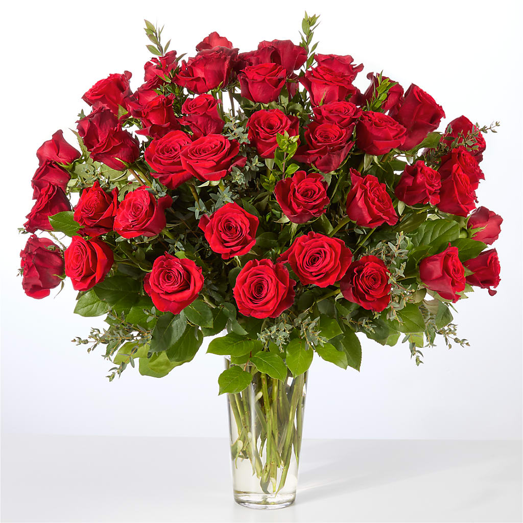 Forever Yours Fifty Stem Red Rose Bouquet –  Burns Florist, Hanceville AL