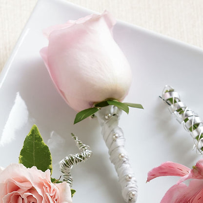 Pink Rose Boutonniere –  Burns Florist, Hanceville AL